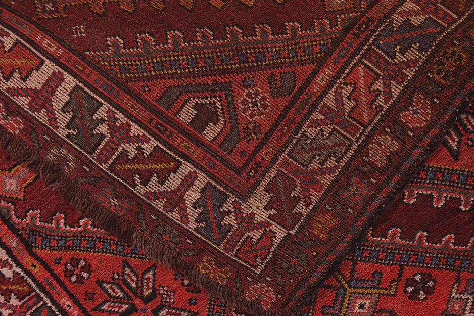 ANTIQUE CAUCASIAN CAUCASUS, AZERBAIJAN CARPET all over veg dye 102 x 306 cm. - Image 5 of 5