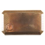 9 CT. GOLD CARD CASE with engine turned decoration