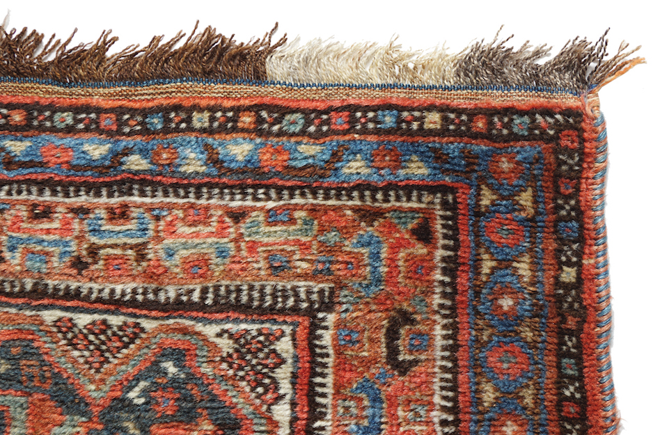 NINETEENTH-CENTURY SOUTHWEST PERSIAN KHAMSEH VEG DYE RUNNER 429 x 104 cm. - Image 3 of 5