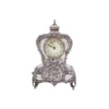 LONDON SILVER CLOCK, CIRCA 1890 Maker: William Comyns