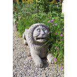 EIGHTEENTH-CENTURY CARVED LIMESTONE LION Provenance: Crofton Estate, Co. Roscommon