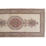 NORTH WEST PERSIAN TABRIZ RUNNERon ivory ground signed by artist293 x 71 cm.