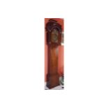 GEORGE III PERIOD MAHOGANY LONG CASE CLOCK the arched brass face inscribed John Barton,