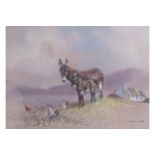 SUSAN WEBB (IRISH, B.1962) Farmyard friends Signed pastel 27 cm. high; 37 cm. wide