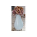 PORCELAIN MONOCHROME PALE BLUE VASE of Hu shape 36 cm. high