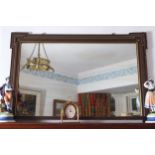 NINETEENTH-CENTURY MOULDED AND PARCEL GILT FRAMED OVERMANTLE MIRROR 61 cm. high; 98 cm. wide