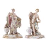 PAIR OF NINETEENTH-CENTURY GERMAN PORCELAIN NYMPHS14 cm. high (2)