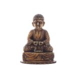 EIGHTEENTH/NINETEENTH-CENTURY IVORY TRAVELLING BUDDHA