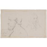 ATTRIBUTED TO BARTOLOMEO PINELLI (ITALIAN, 1781-1835)Study of male headsPencil