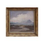 DOUGLAS ALEXANDER (1871-1945)Mountain landscape Oil on canvas 37 x 46 cm.
