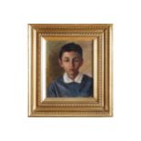 FLORENCE M., EARLY TWENTIETH-CENTURYStudy of a young boyOil on canvasSigned upper-rightEnclosed in a