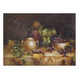 A. MASON, LATE TWENTIETH-CENTURYStill life of grapesOil on panelSigned lower-rightEnclosed in a gilt