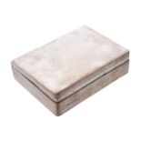 SILVER CIGARETTE BOXof rectangular form, Sheffield 1910