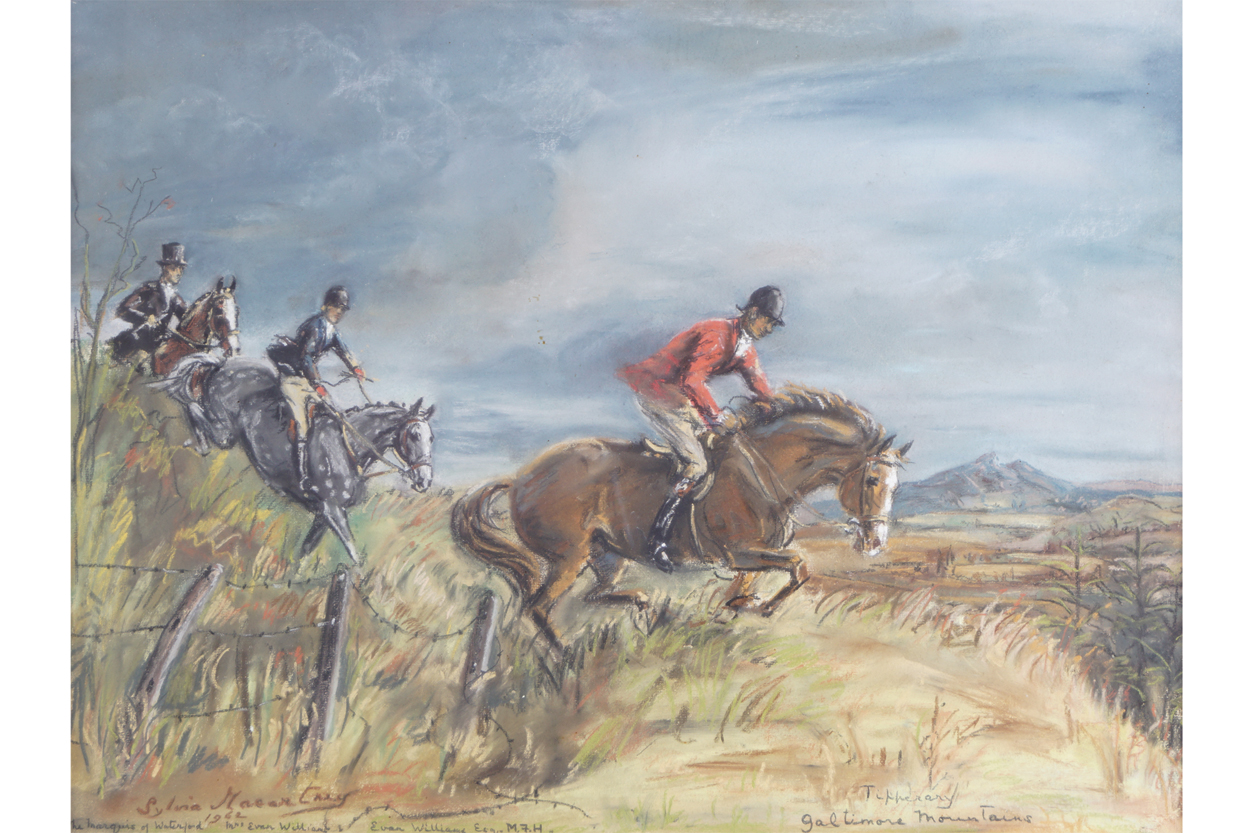 SYLINA MCCARTNEYTipperary, the hunt and Galtymore mountains Oil on board Signed and dated ‘Sylina