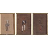 GROUP OF THREE NINETEENTH-CENTURY WATERCOLOURSEach depicting a North African figure27 x 18 cm. (3)