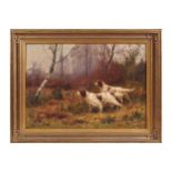 EUGÈNE PETIT (FRENCH, 1839-86)Dogs in a landscapeOil on canvasSigned lower-right ‘B. Lanoux’Enclosed