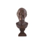 PLASTER BUST OF VOLTAIRE47 cm. high; 20 cm. wide