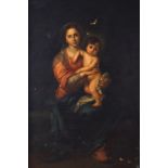 AFTER BARTOLOMÉ ESTEBAN MURILLO (SPANISH, 1617-82)Madonna and childOil on canvasEnclosed in a gilt