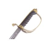 IRISH OFFICER’S SWORD AND LEATHER SCABBARDwith a Wilkinson sword blade