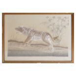 CHINESE SILK EMBROIDERY, NINETEENTH-CENTURYdepicting a tiger in a landscape60 x 77 cm.