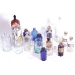 COLLECTION OF TWENTY-THREE APOTHECARY JARS AND BOTTLES