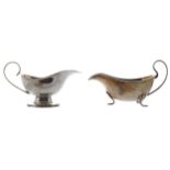 TWO SILVER PLATED SAUCE BOATSProvenance: The Estate of the late Josephine Beamish, Barnane House,