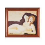 BROCK, TWENTIETH-CENTURYReclining nude Watercolour Signed lower-left ‘Brock’49 x 59 cm.