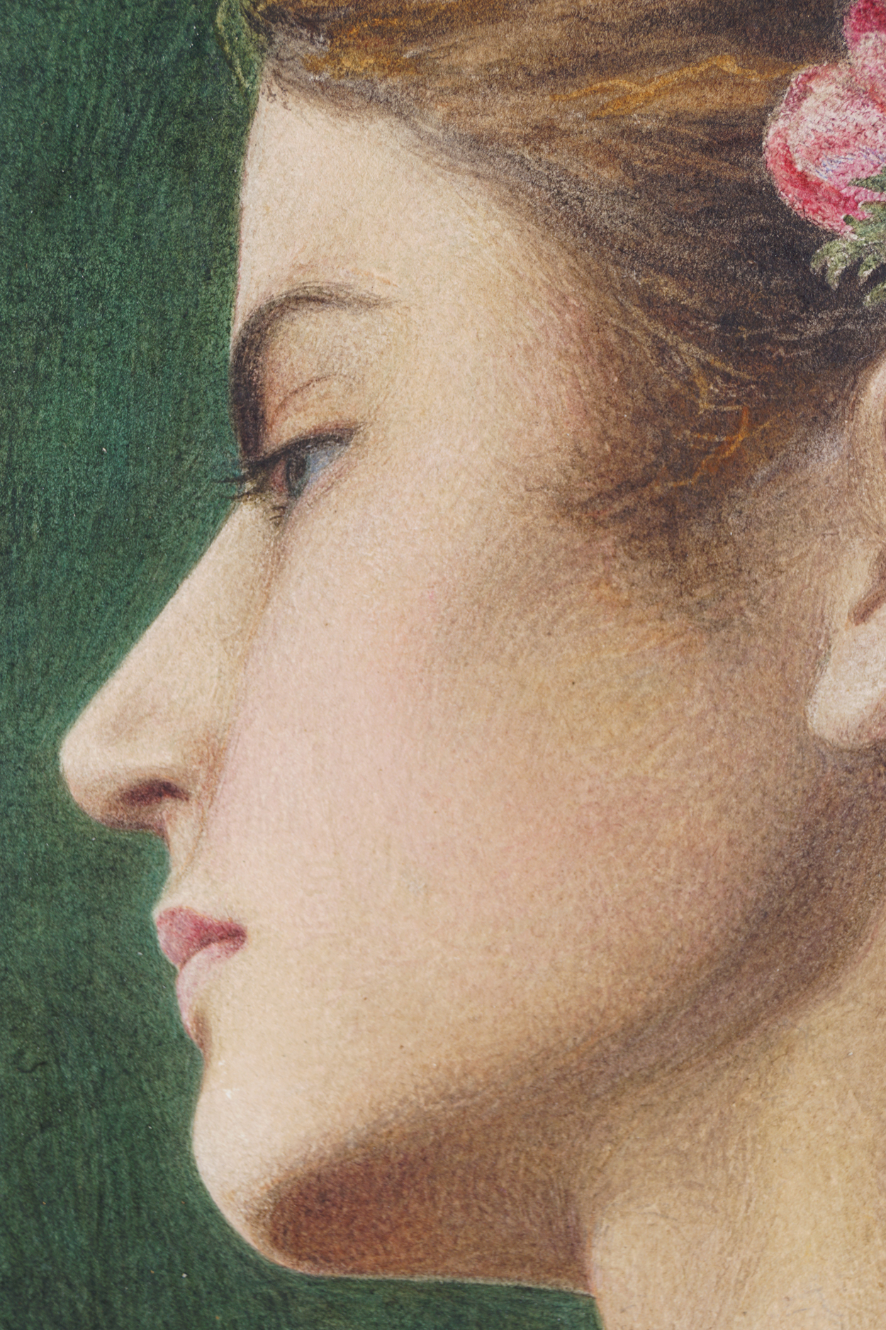 EDWARD CLIFFORD (ENGLISH, 1844-1907)Profile portrait of a young woman with a flower in her - Image 10 of 11