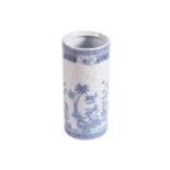 CHINESE BLUE AND WHITE STICK STAND OF CYLINDRICAL FORM(some damage)Provenance: The Estate of the