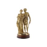LOUIS MAXIMILLIAN BOURGEOIS (1839-1901)Group of gilt bronze figures, Signed nineteenth-century
