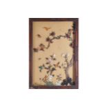 NINETEENTH-CENTURY CHINESE ‘TREE OF LIFE’ PANELset with sculptured fruits, flowers, leaves and