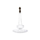 LARGE HEAVY CRYSTAL CUT GLASS TABLE LAMPwith bell shaped base35 cm. high