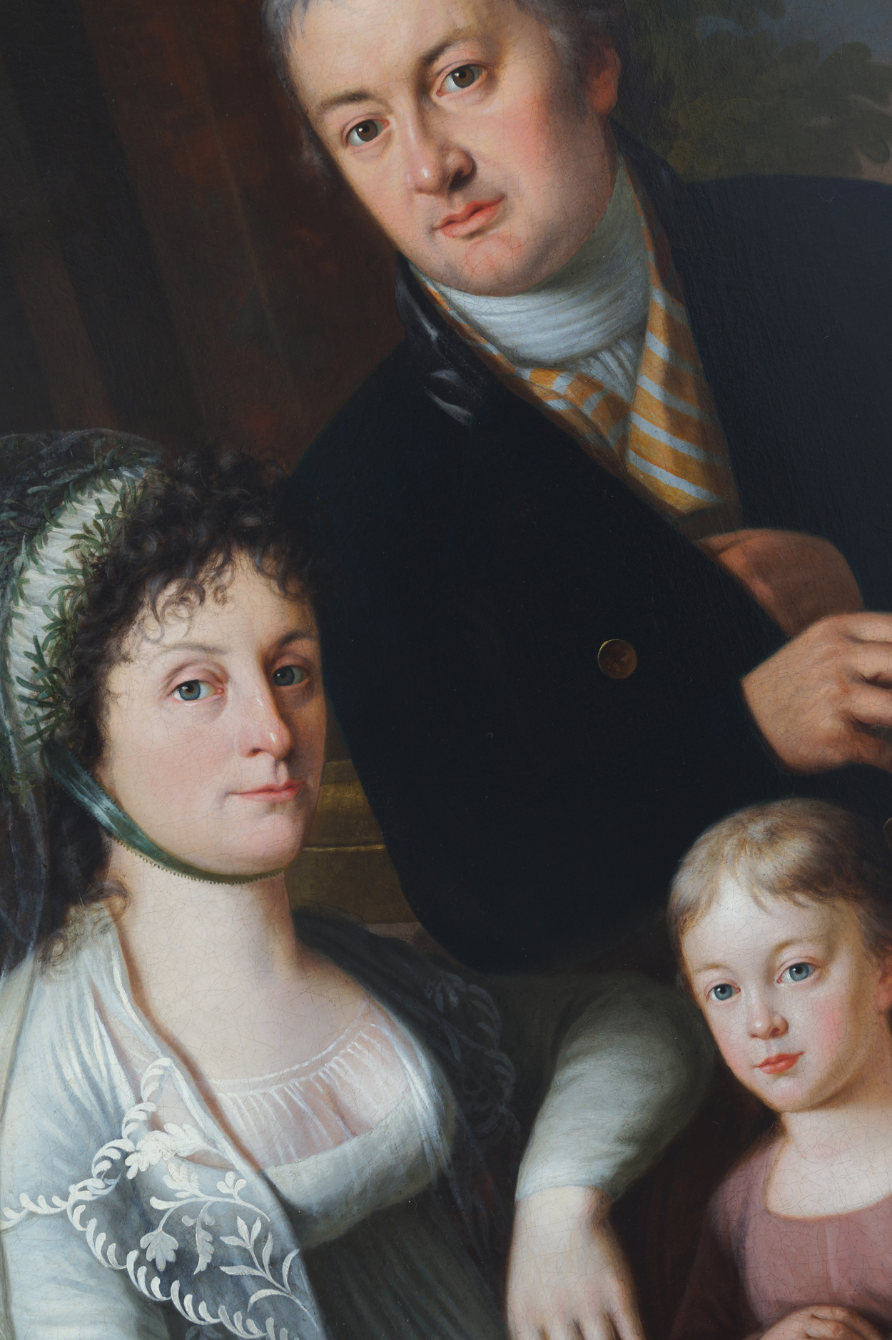 JOHANN BAPTIST HOECHLE (SWISS, 1754-1832)Swiss family group portrait Oil on canvas (See photographic - Image 6 of 8