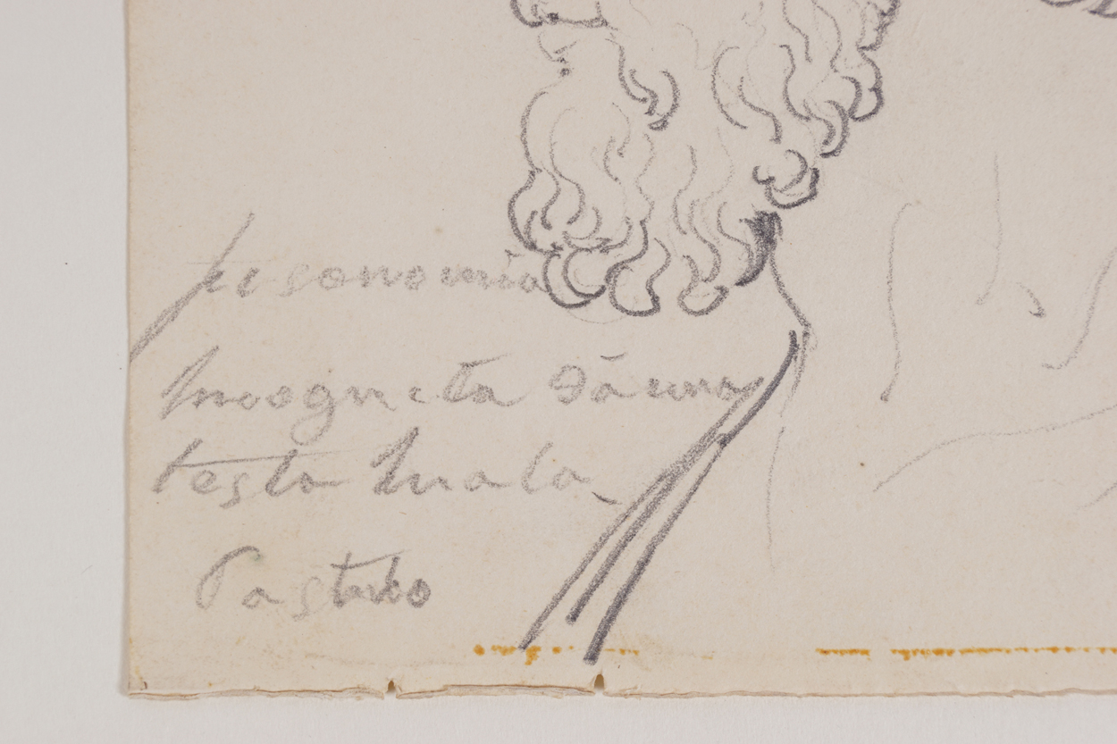 ATTRIBUTED TO BARTOLOMEO PINELLI (ITALIAN, 1781-1835)Study of male headsPencil - Image 3 of 5