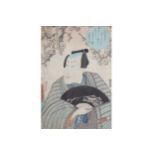 UTAGAWA KUNISADA, NINETEENTH-CENTURYWoodblock print Signed with seals and inscribed