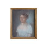 FRENCH SCHOOL, EIGHTEENTH-CENTURYPortrait of a lady in blue dressPastel54 x 43 cm.