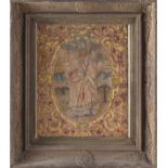 LATE SIXTEENTH-CENTURY/EARLY SEVENTEENTH-CENTURY FRAMED ECCLESIASTICAL EMBROIDERYSilk and gold