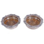 PAIR OF GEORGE III SHEFFIELD SILVER PLATE WINE COASTERS5 x 17 cm. (2)