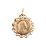 MEXICAN GOLD RELIGOUS MEDAL Provenance: The Maureen O'Hara Collection Important: Live online bidding