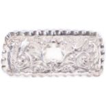 STERLING SILVER TRAY each of rectangular form with rich repousse decoration, London 2000, 166 grams,