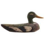 NINETEENTH-CENTURY PAINTED WOOD DECOY DUCK Provenance: The Robinson Collection 13 cm. high