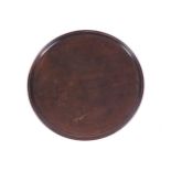 EIGHTEENTH-CENTURY PERIOD MAHOGANY CIRCULAR TRAY Provenance: The Robinson Collection