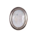 STERLING SILVER MOONSTONE RING Provenance: The Maureen O'Hara Collection Important: Live online