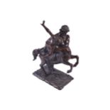 FRENCH SCHOOL Centaur abducting Deianira Bronze sculpture 68 cm. high; 55 cm. wide;