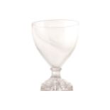 GEORGIAN WINE GLASS supported on a lemon squeezer square foot Provenance: The Robinson Collection 13