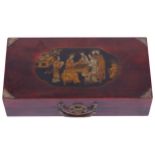 CHINESE CHESS SET AND BOARD enclosed in a lacquered case Provenance: The Robinson Collection