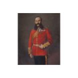 VICTORIAN PAINTED PHOTOGRAPH Portrait of Lieutenant; General Gerald Littlehales Goodlake VC (1832-