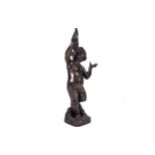 NINETEENTH-CENTURY BRONZE CHERUB FOUNTAIN HEAD 86 cm. high