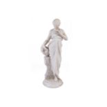 NINETEENTH-CENTURY ITALIAN MARBLE SCULPTURE Young woman at a well 76 cm. high