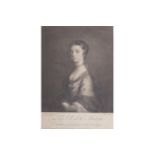 AFTER JOSHUA REYNOLDS Portrait of Lady Elizabeth Mantagu Eighteenth-century engraving by J.